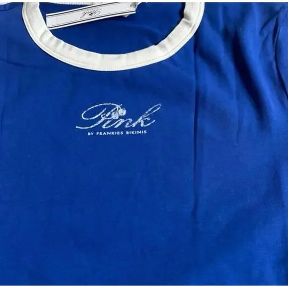 Frankie's Bikinis Brooklyn blue shirt and shorts Set